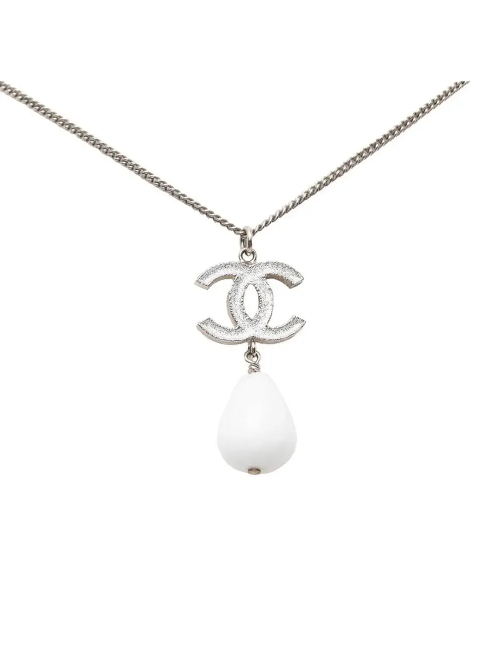 Chanel Cc Logo Chain Pendant Necklace #287792C69B